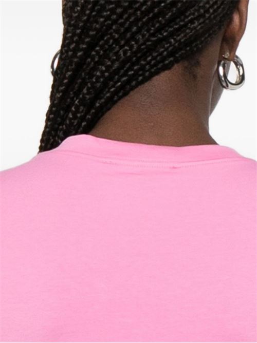 T-shirt donna maniche corte con logo Versace jeans Couture | 80HAHT02CJ03T499